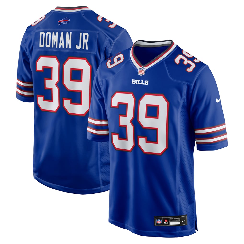 Men's Buffalo Bills Tommy Doman Jr Royal Team Game Jersey