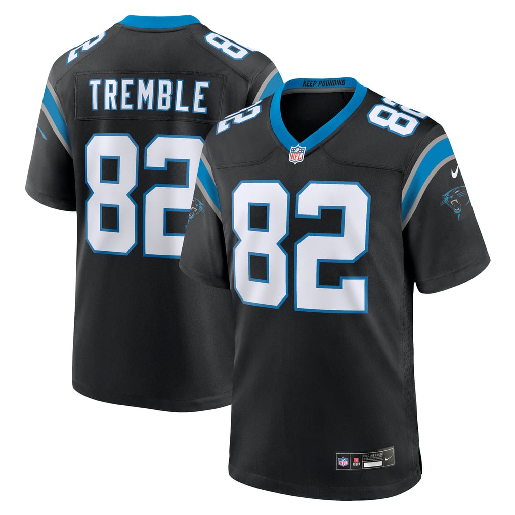 Men's Carolina Panthers Tommy Tremble Black Team Game Jersey