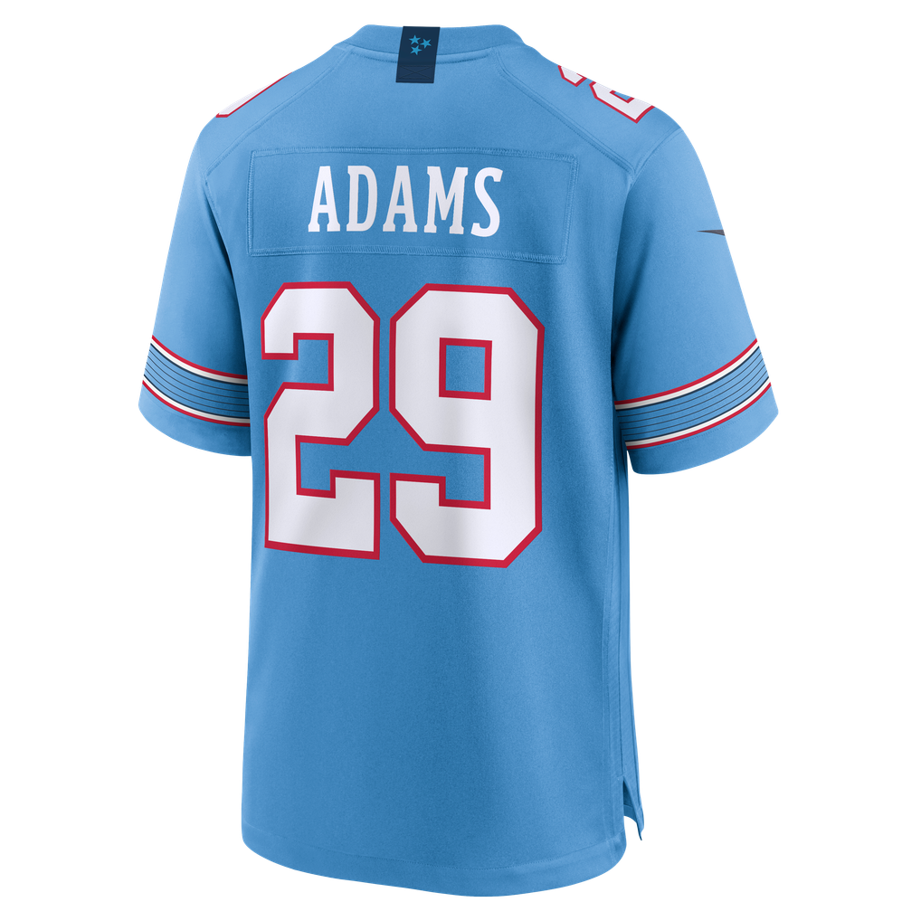 Men's Tennessee Titans Tony Adams Light Blue Team Game Jersey