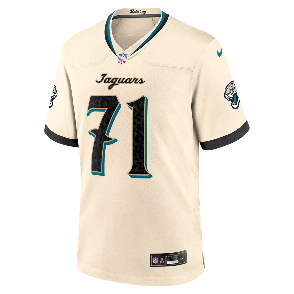 Men's Jacksonville Jaguars Tony Boselli Natural 2026 Rivalries Collection Game Jersey