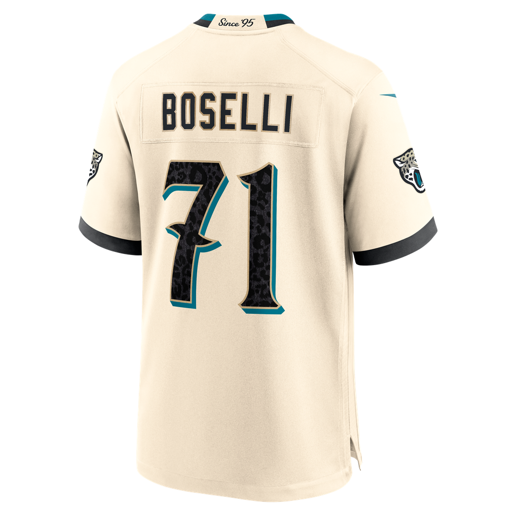 Men's Jacksonville Jaguars Tony Boselli Natural 2026 Rivalries Collection Game Jersey