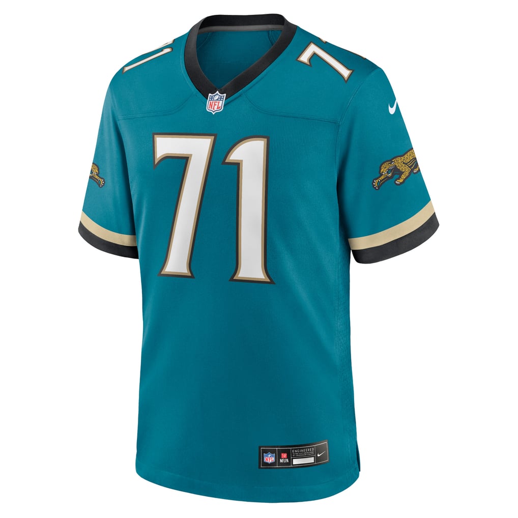 Men's Jacksonville Jaguars Tony Boselli Teal Prowler Throwback Retired Player Game Jersey
