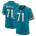 Men's Jacksonville Jaguars Tony Boselli Teal Prowler Throwback Retired Player Game Jersey
