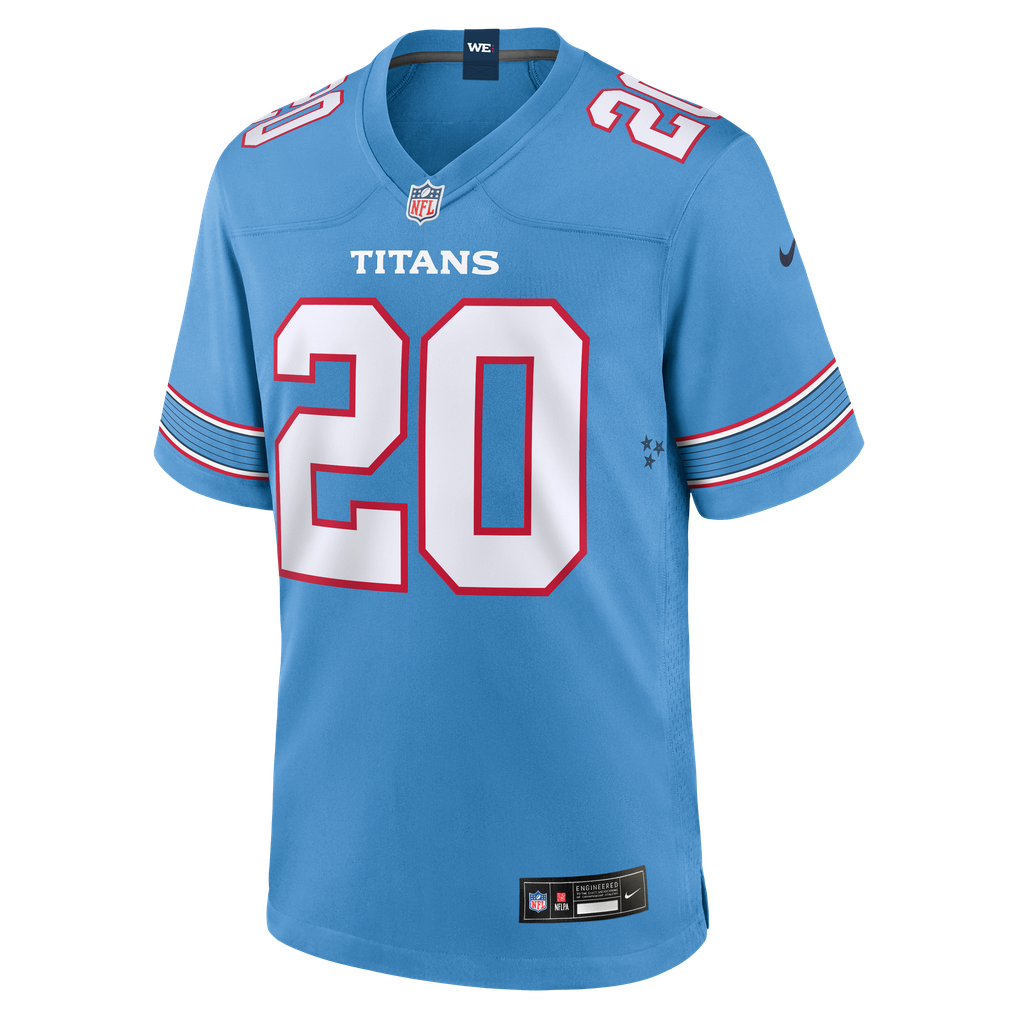 Men's Tennessee Titans Tony Pollard Light Blue Game Jersey