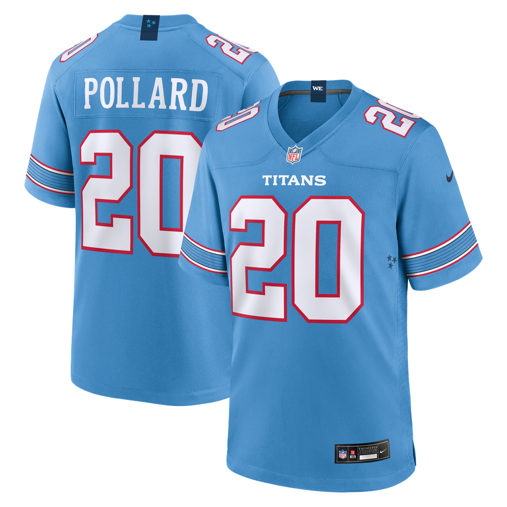 Men's Tennessee Titans Tony Pollard Light Blue Game Jersey