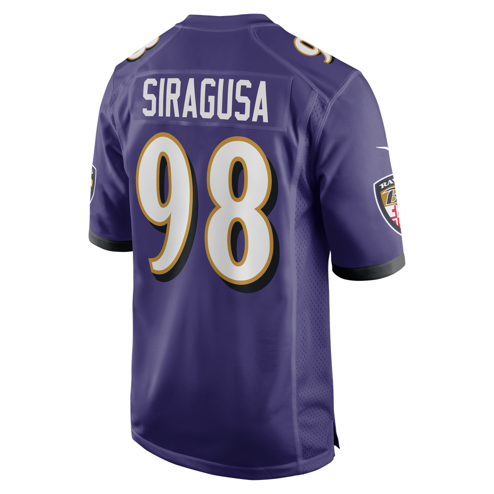Men's Baltimore Ravens Tony Siragusa Purple Game Retired Player Jersey