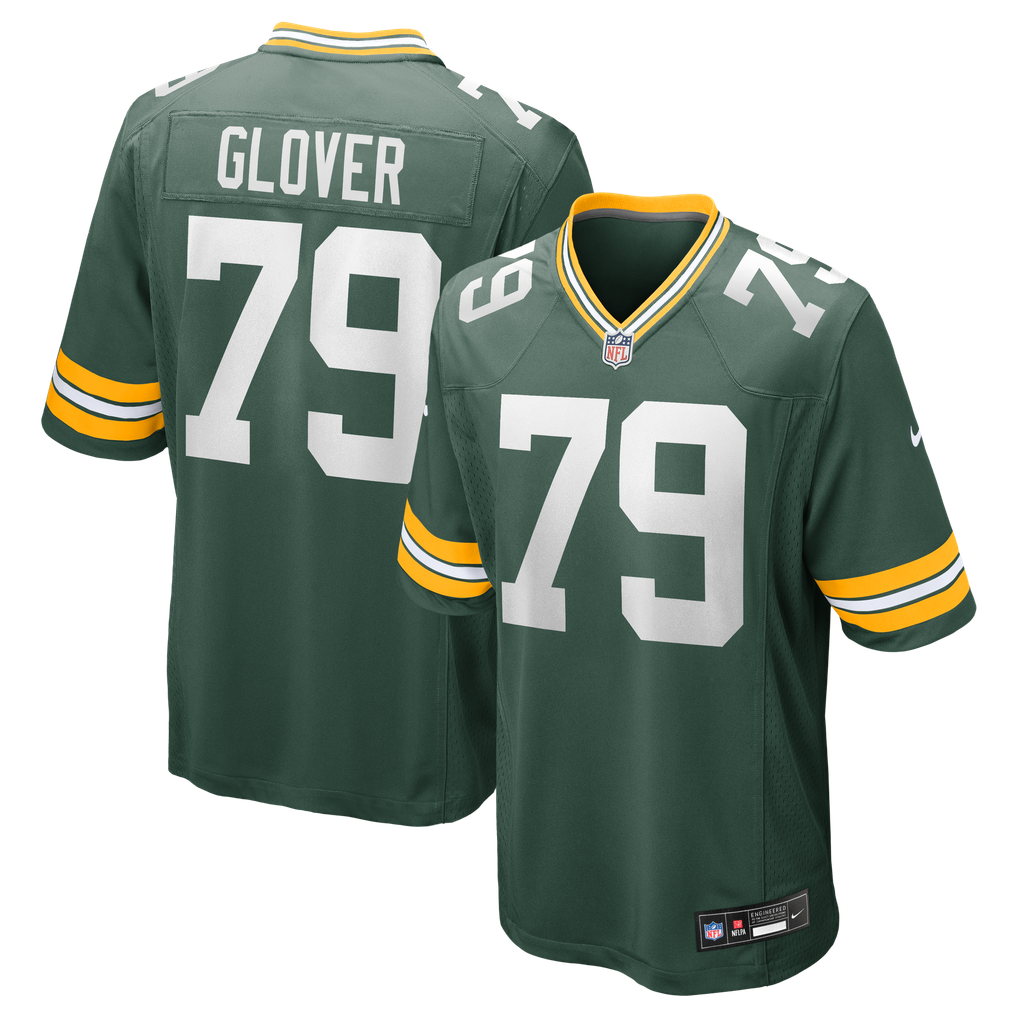 Men's Green Bay Packers Travis Glover Green Game Jersey