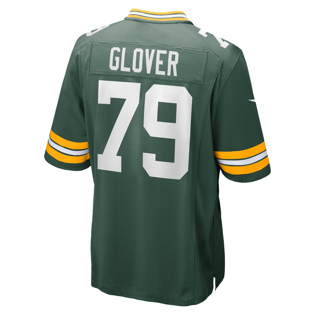 Men's Green Bay Packers Travis Glover Green Game Jersey