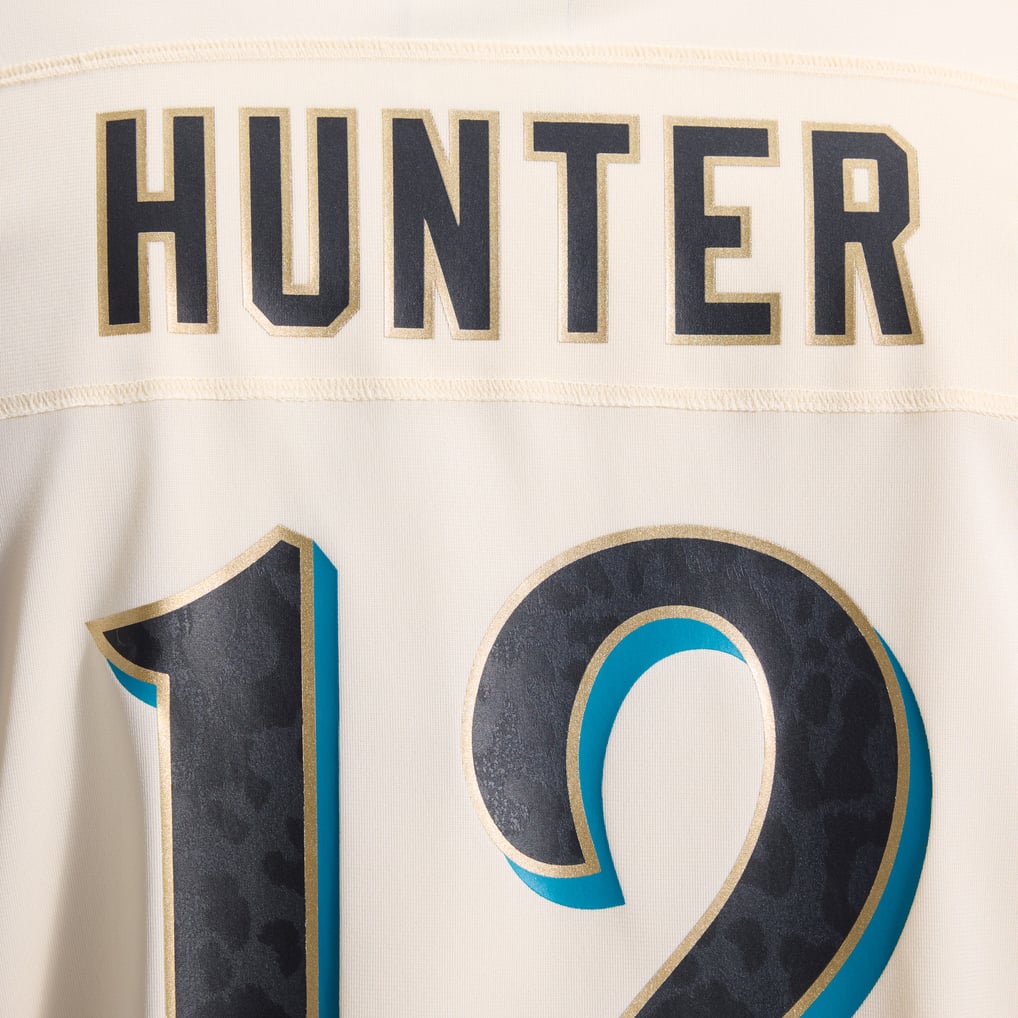 Men's Jacksonville Jaguars Travis Hunter Natural 2026 Rivalries Collection Game Jersey