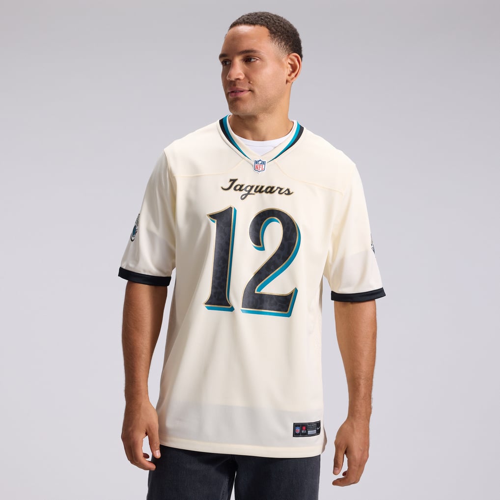 Men's Jacksonville Jaguars Travis Hunter Natural 2026 Rivalries Collection Game Jersey