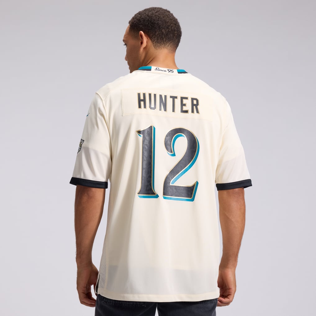 Men's Jacksonville Jaguars Travis Hunter Natural 2026 Rivalries Collection Game Jersey