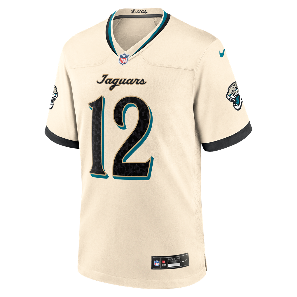 Men's Jacksonville Jaguars Travis Hunter Natural 2026 Rivalries Collection Game Jersey