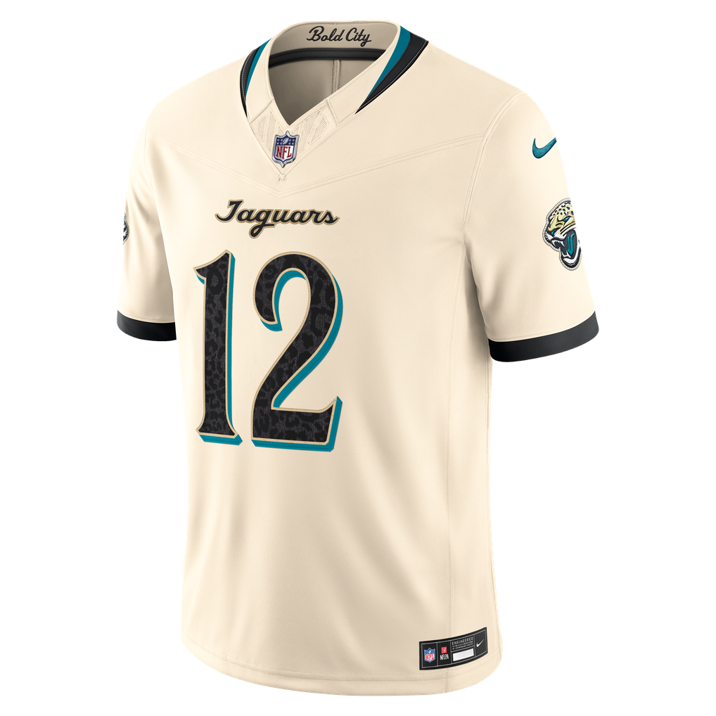 Men's Jacksonville Jaguars Travis Hunter Natural 2026 Rivalries Collection Stitched Limited Jersey