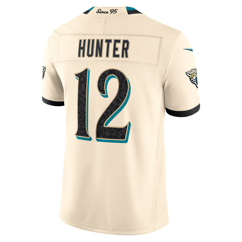 Men's Jacksonville Jaguars Travis Hunter Natural 2026 Rivalries Collection Stitched Limited Jersey