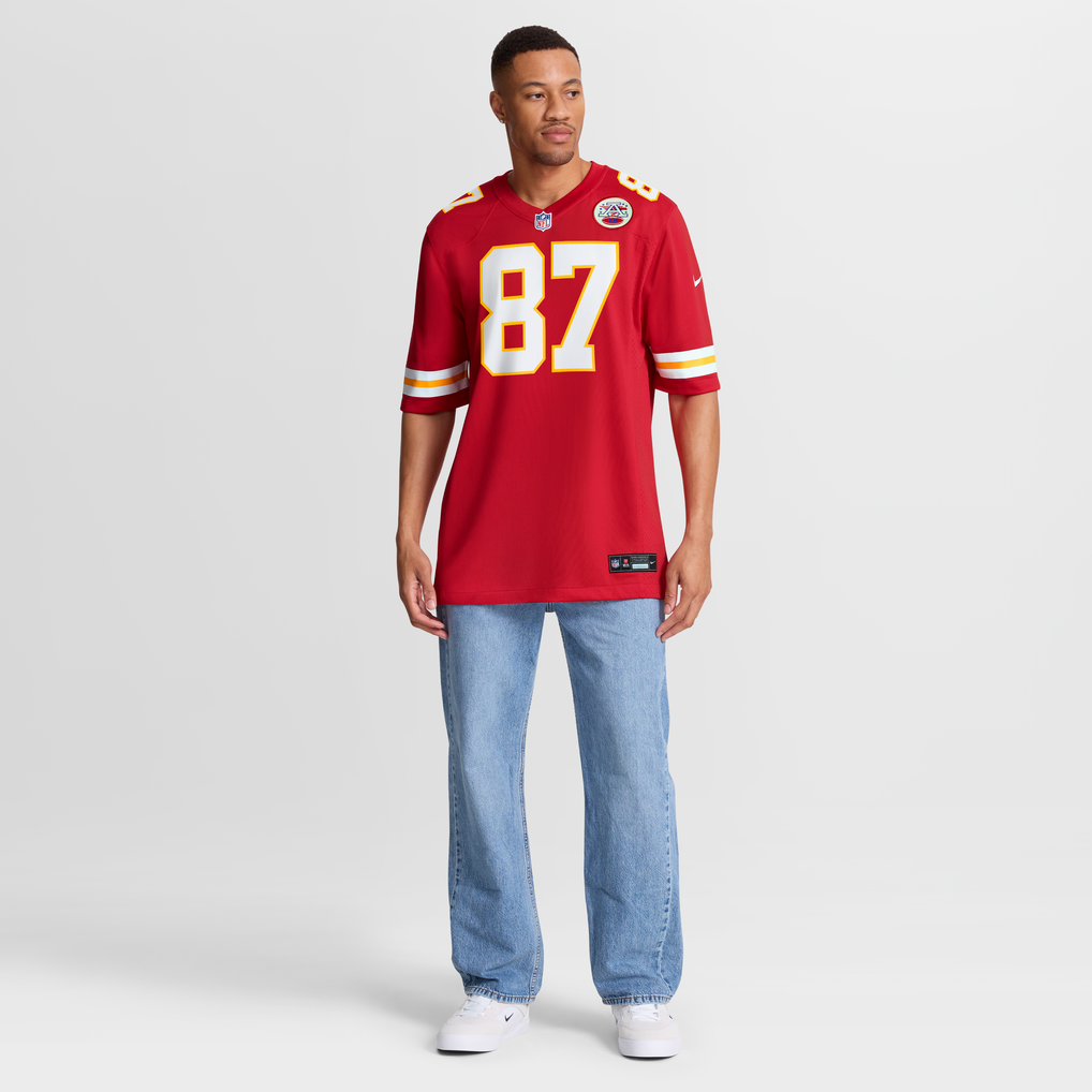 Men's Kansas City Chiefs Travis Kelce Red Game Jersey