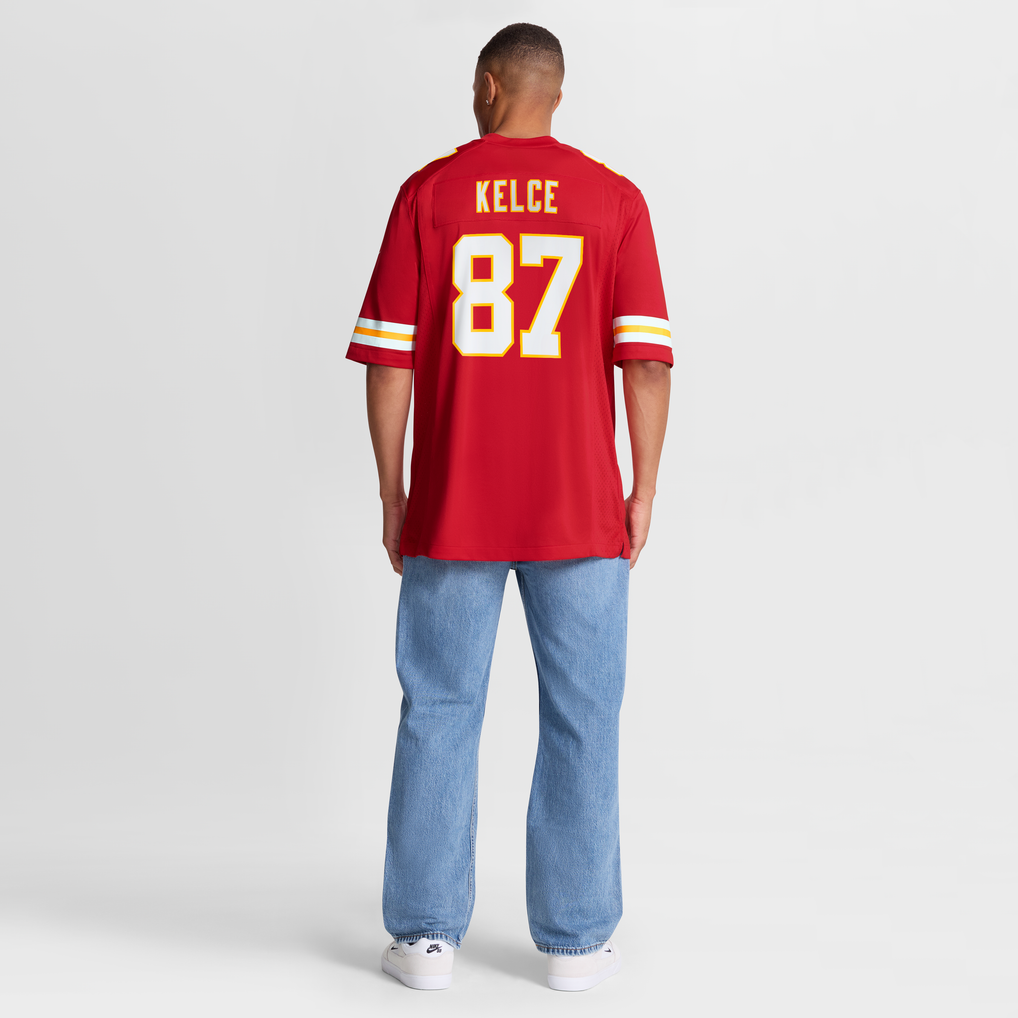Men's Kansas City Chiefs Travis Kelce Red Game Jersey