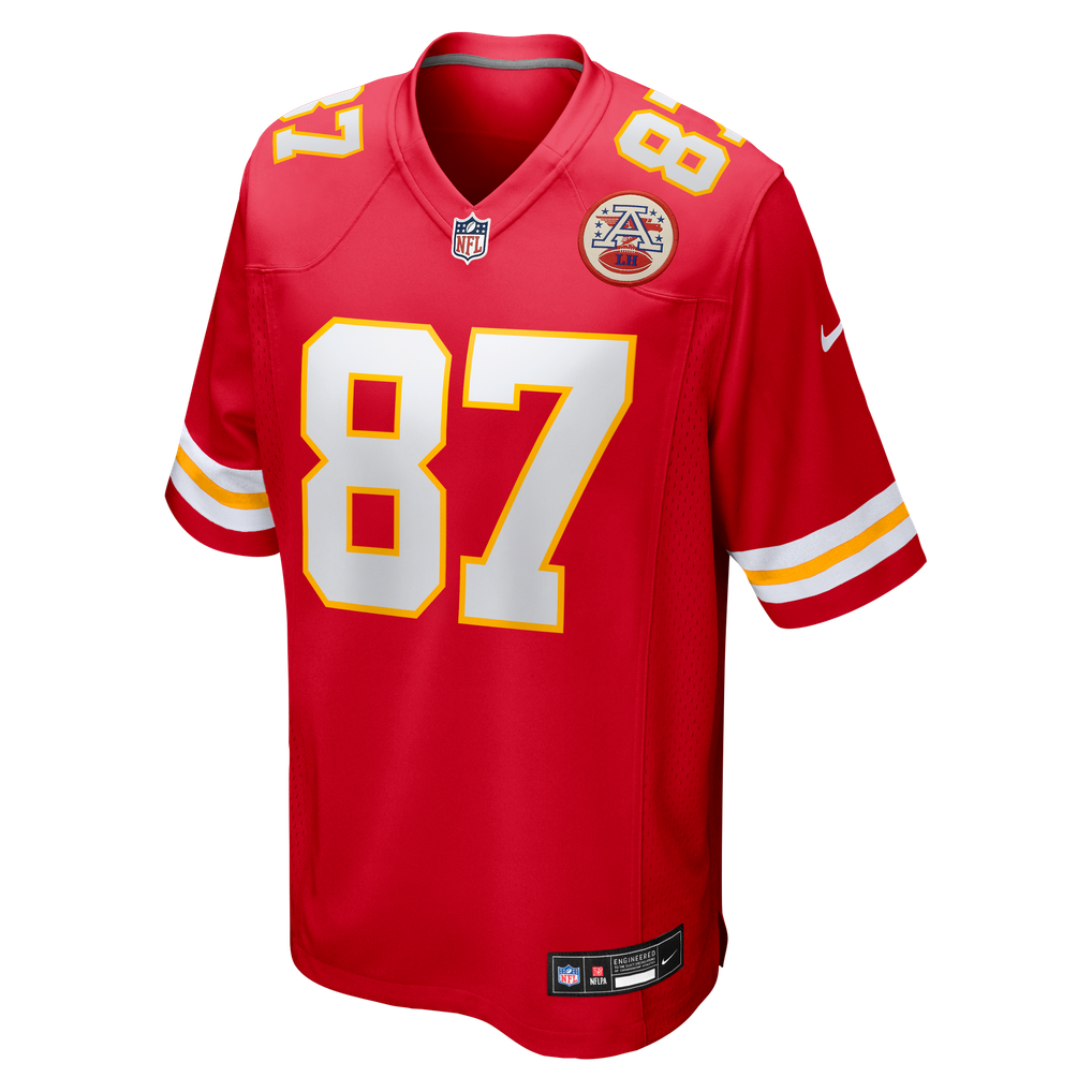 Men's Kansas City Chiefs Travis Kelce Red Game Jersey