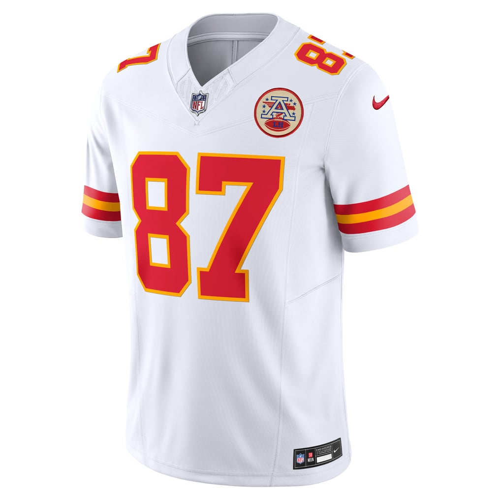 Men's Kansas City Chiefs Travis Kelce White Vapor F.U.S.E. Limited Jersey