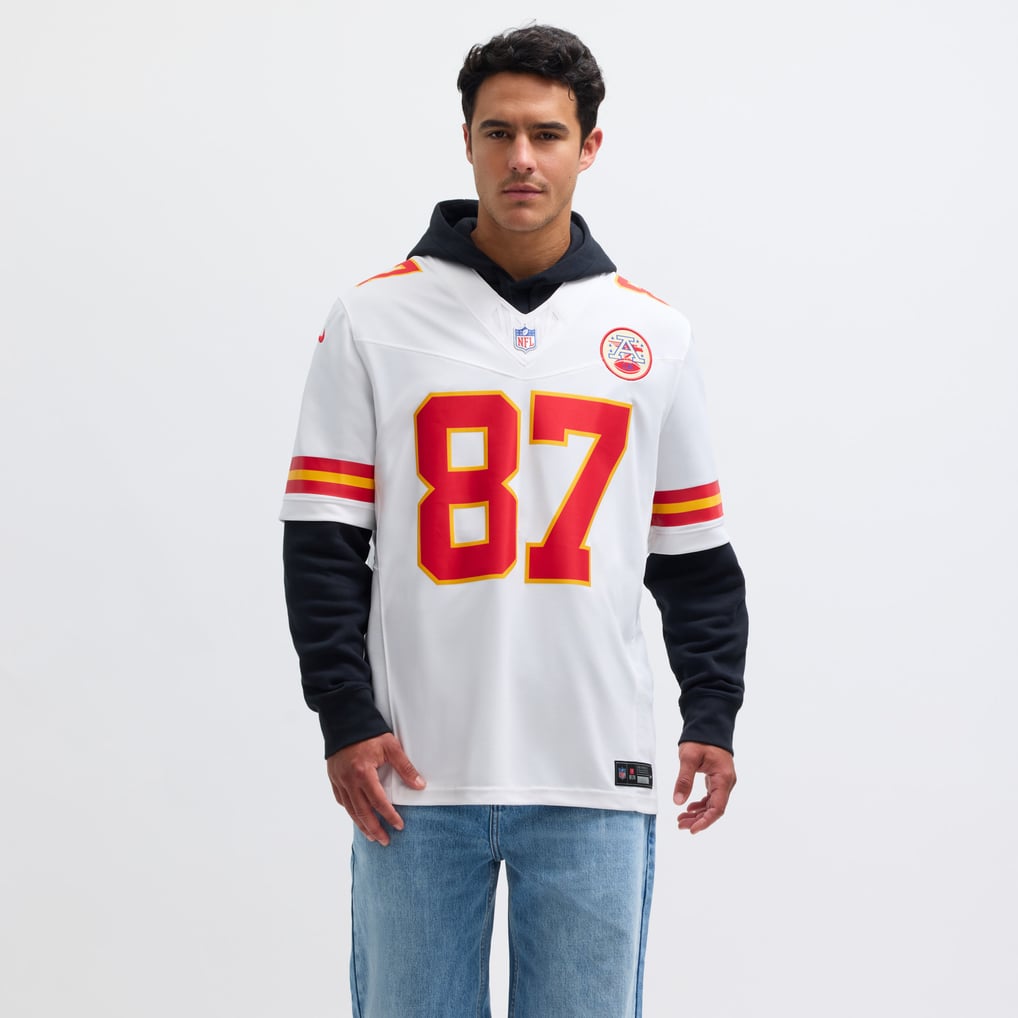 Men's Kansas City Chiefs Travis Kelce White Vapor F.U.S.E. Limited Jersey