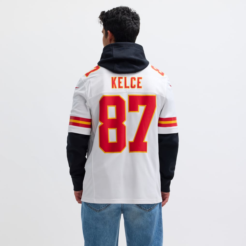 Men's Kansas City Chiefs Travis Kelce White Vapor F.U.S.E. Limited Jersey