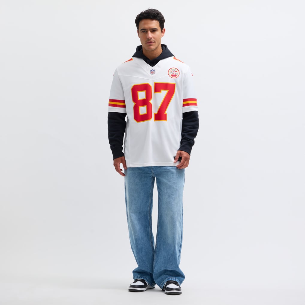 Men's Kansas City Chiefs Travis Kelce White Vapor F.U.S.E. Limited Jersey