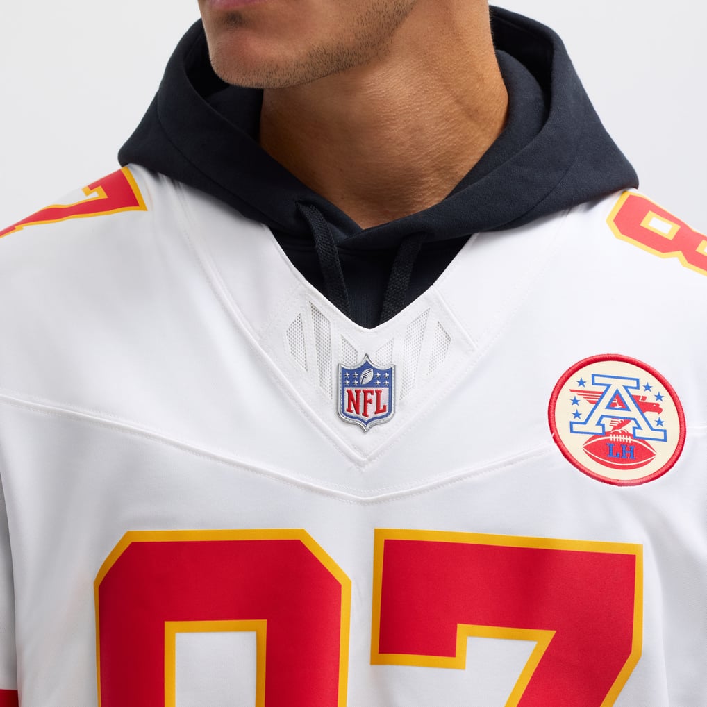 Men's Kansas City Chiefs Travis Kelce White Vapor F.U.S.E. Limited Jersey