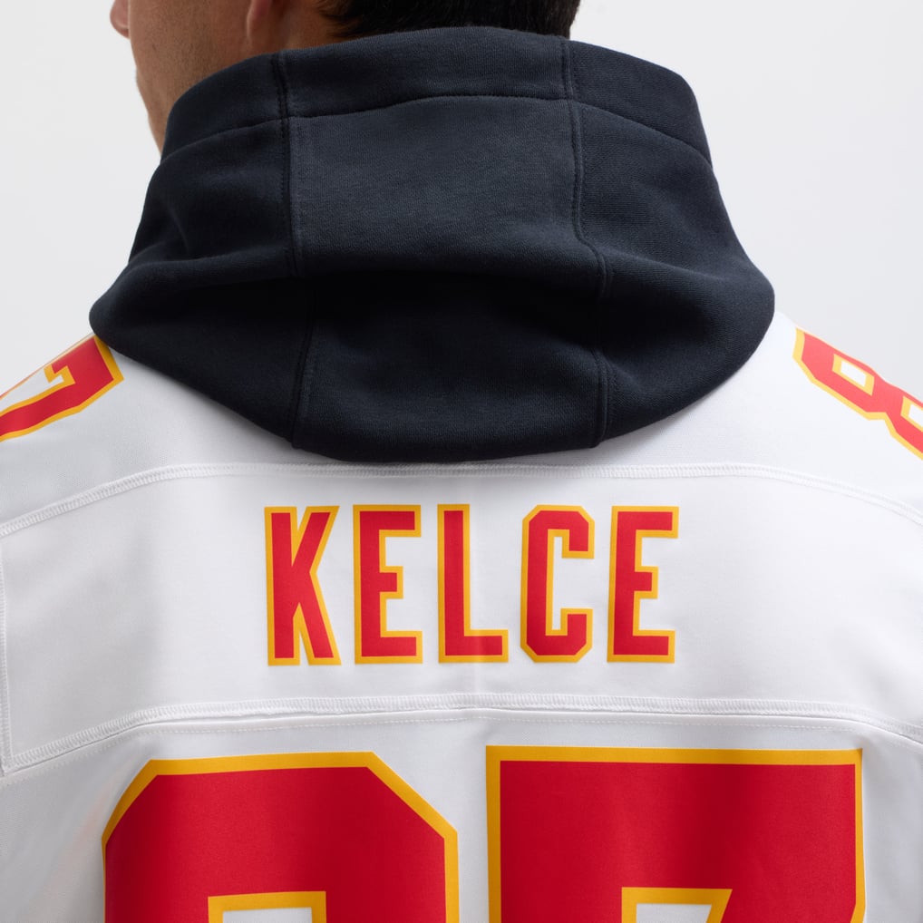 Men's Kansas City Chiefs Travis Kelce White Vapor F.U.S.E. Limited Jersey