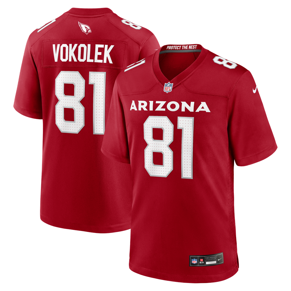 Men's Arizona Cardinals Travis Vokolek Cardinal Team Game Jersey