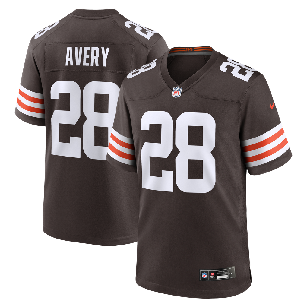 Men's Cleveland Browns Tre Avery Brown Team Game Jersey