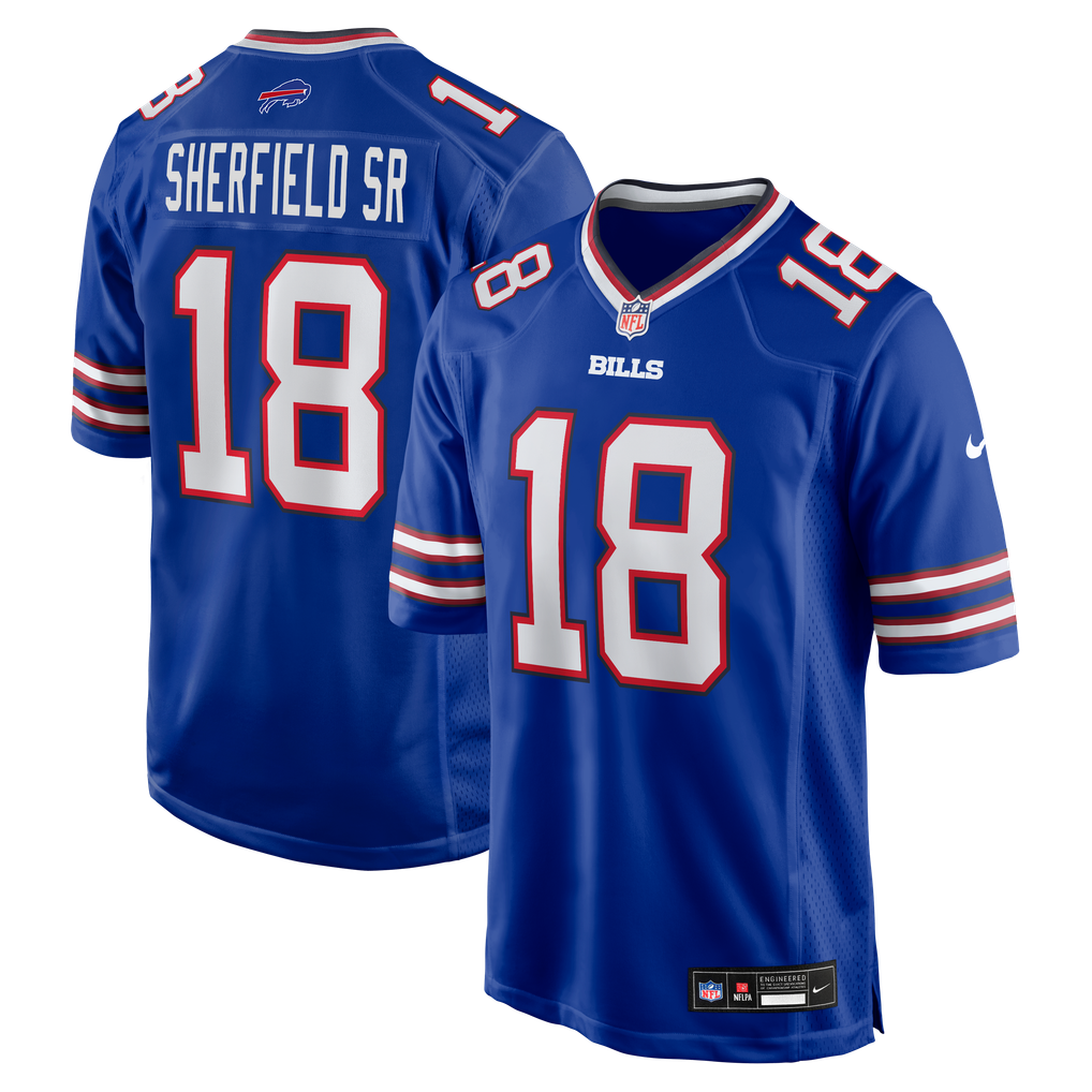 Men's Buffalo Bills Trent Sherfield Sr. Royal Team Game Jersey
