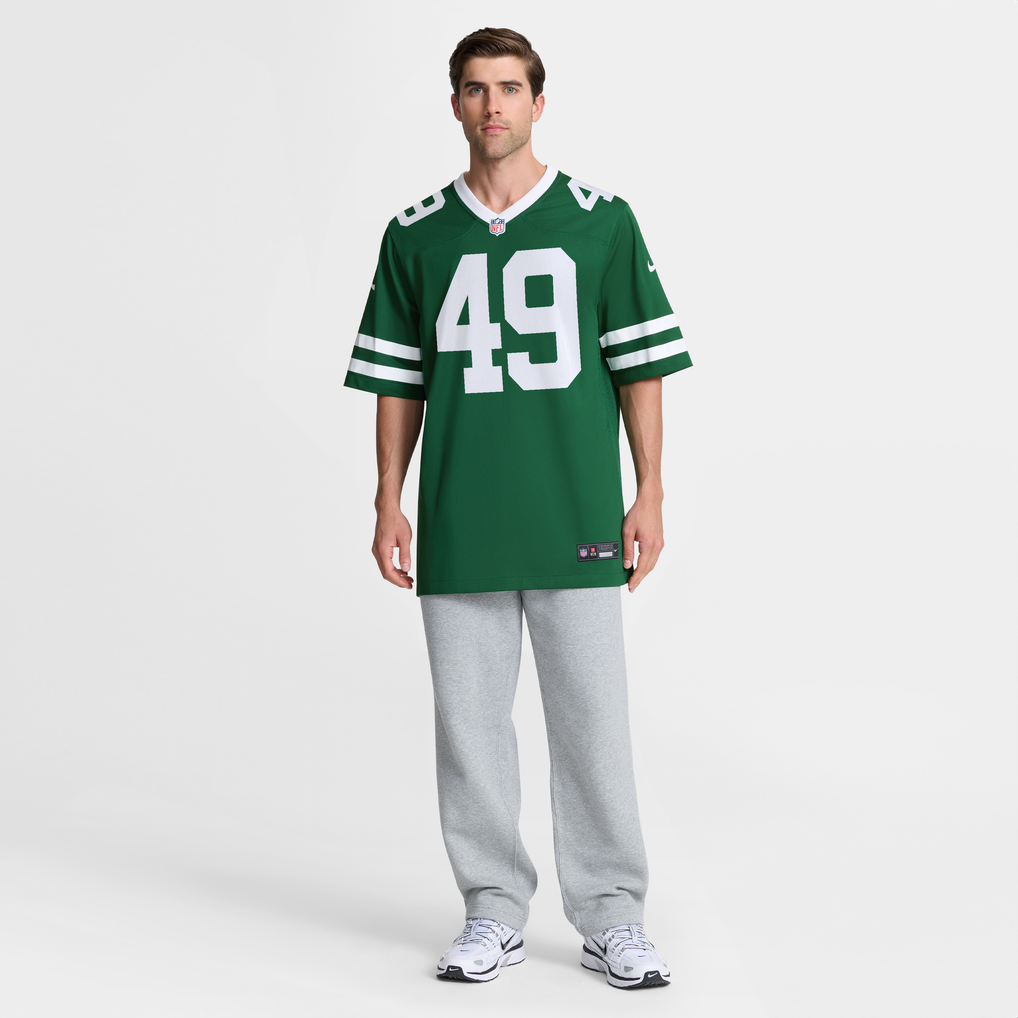 Men's New York Jets Trevin Wallace Legacy Green Team Game Jersey