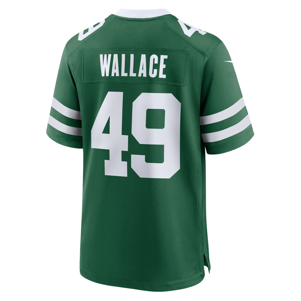 Men's New York Jets Trevin Wallace Legacy Green Team Game Jersey