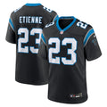 Men's Carolina Panthers Trevor Etienne Black Team Game Jersey