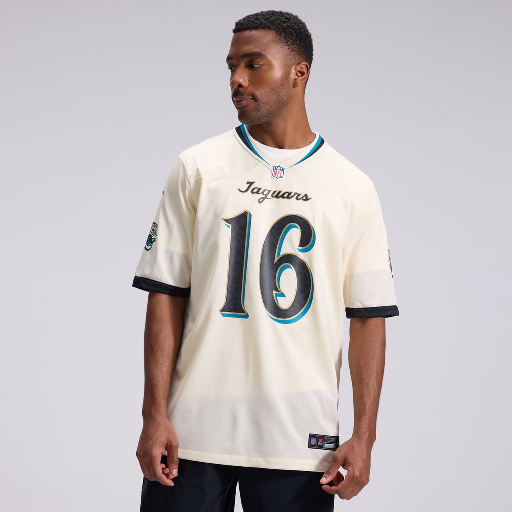 Men's Jacksonville Jaguars Trevor Lawrence Natural 2026 Rivalries Collection Game Jersey