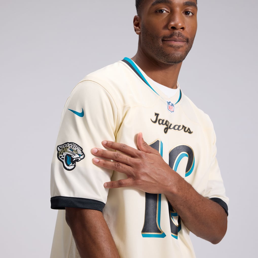 Men's Jacksonville Jaguars Trevor Lawrence Natural 2026 Rivalries Collection Game Jersey