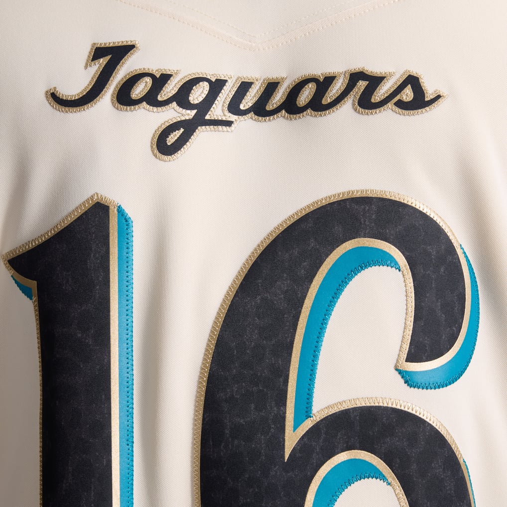 Men's Jacksonville Jaguars Trevor Lawrence Natural 2026 Rivalries Collection Stitched Limited Jersey
