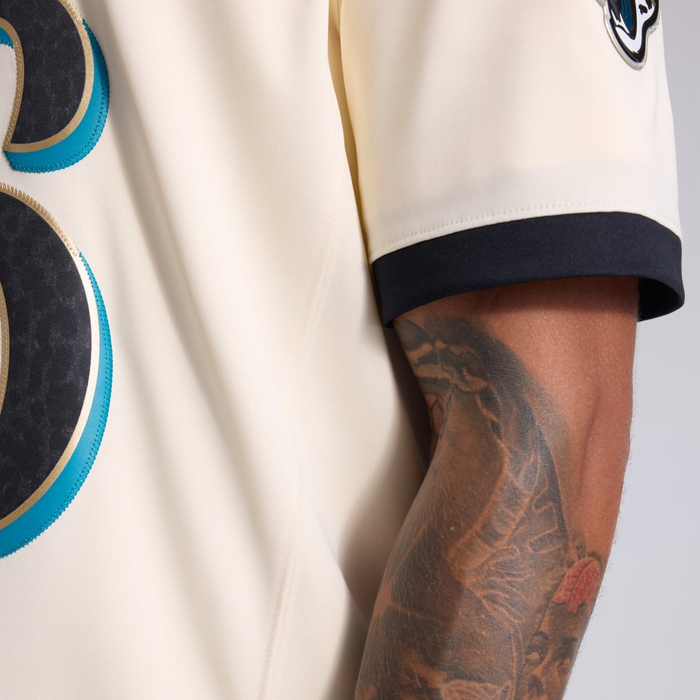 Men's Jacksonville Jaguars Trevor Lawrence Natural 2026 Rivalries Collection Stitched Limited Jersey