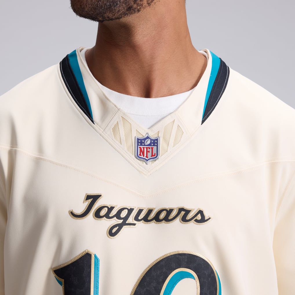 Men's Jacksonville Jaguars Trevor Lawrence Natural 2026 Rivalries Collection Stitched Limited Jersey