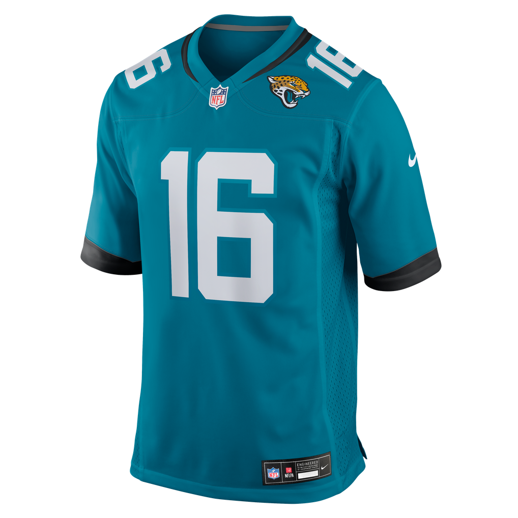 Men's Jacksonville Jaguars Trevor Lawrence Teal Game Jersey