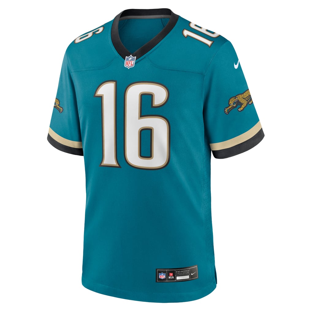 Men's Jacksonville Jaguars Trevor Lawrence Teal Prowler Throwback Player Game Jersey