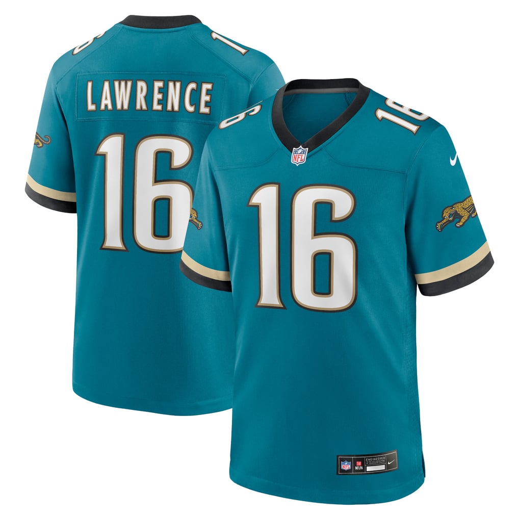 Men's Jacksonville Jaguars Trevor Lawrence Teal Prowler Throwback Player Game Jersey