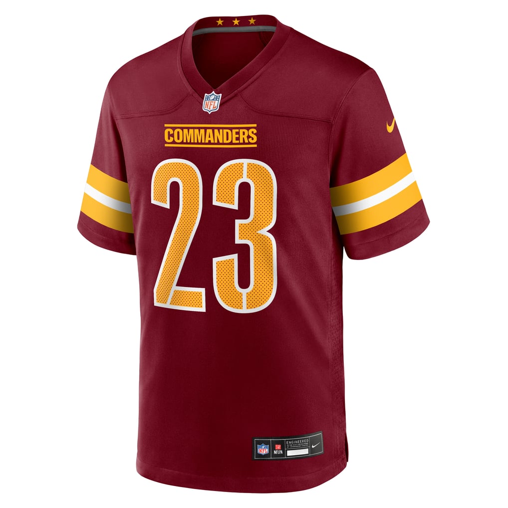 Men's Washington Commanders Trey Amos Burgundy Team Game Jersey