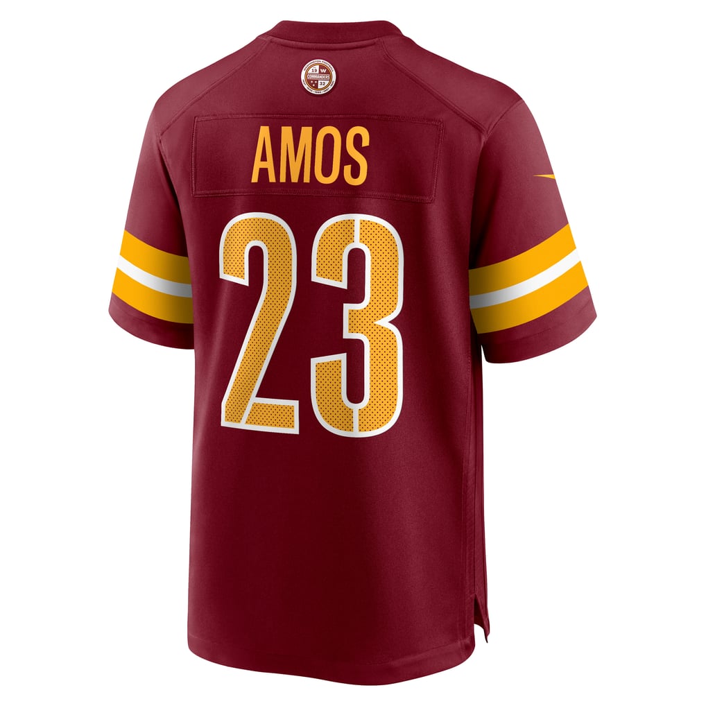 Men's Washington Commanders Trey Amos Burgundy Team Game Jersey