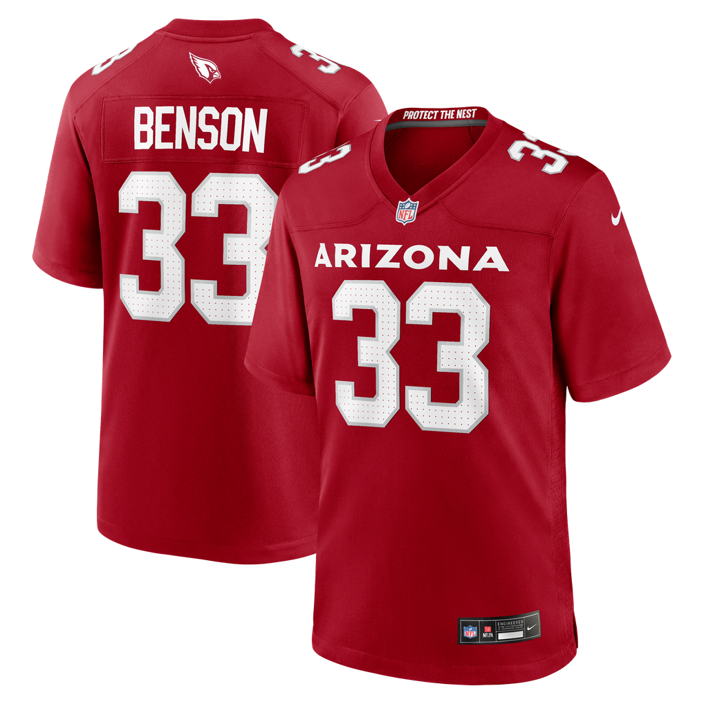 Men's Arizona Cardinals Trey Benson Cardinal Team Game Jersey