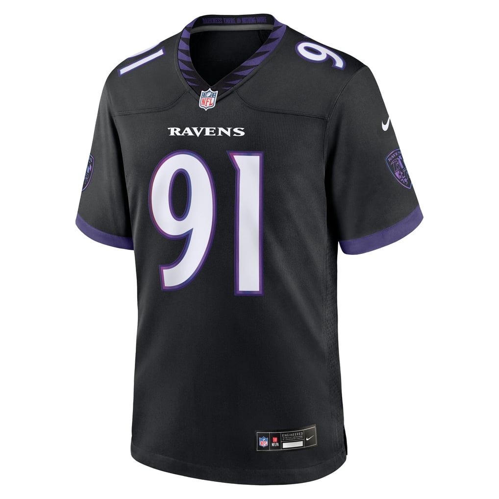 Men's Baltimore Ravens Trey Hendrickson Black Alternate Game Jersey