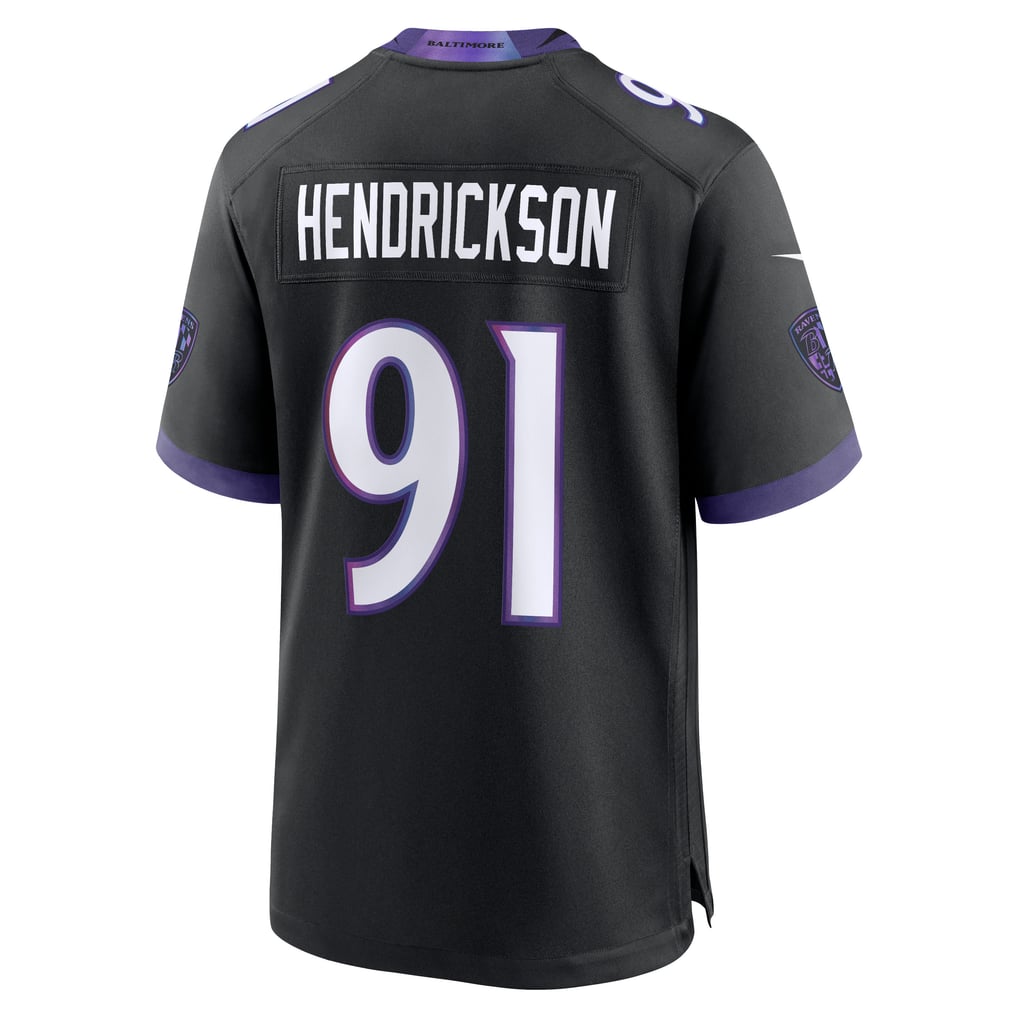 Men's Baltimore Ravens Trey Hendrickson Black Alternate Game Jersey