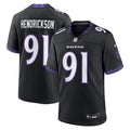 Men's Baltimore Ravens Trey Hendrickson Black Alternate Game Jersey