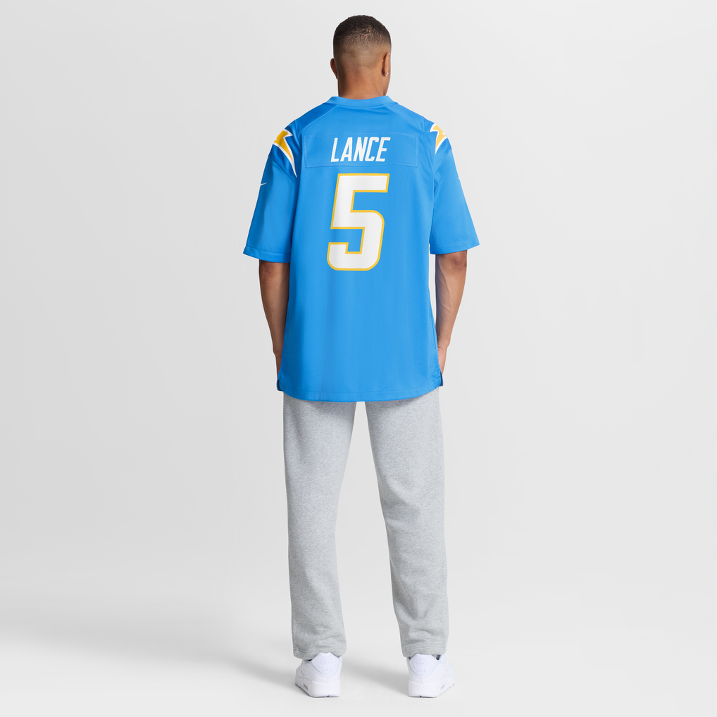 Men's Los Angeles Chargers Trey Lance Powder Blue Team Game Jersey