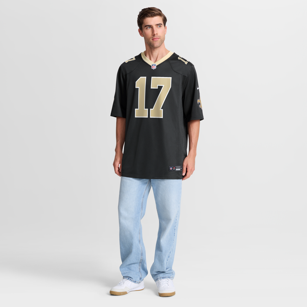 Men's New Orleans Saints Trey Palmer Black Team Game Jersey