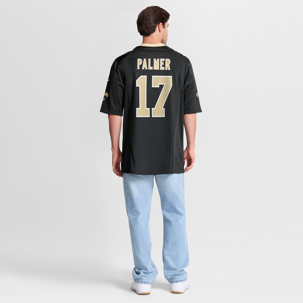 Men's New Orleans Saints Trey Palmer Black Team Game Jersey